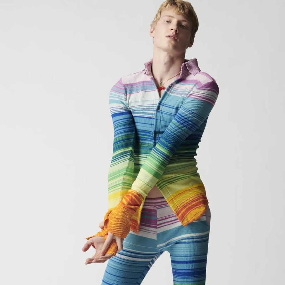 Ludovic de Saint Sernin Spring 2021 rainbow sweater - Picture 1 of 8
